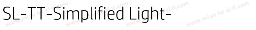 SL-TT-Simplified Light字体转换